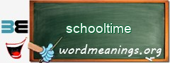 WordMeaning blackboard for schooltime